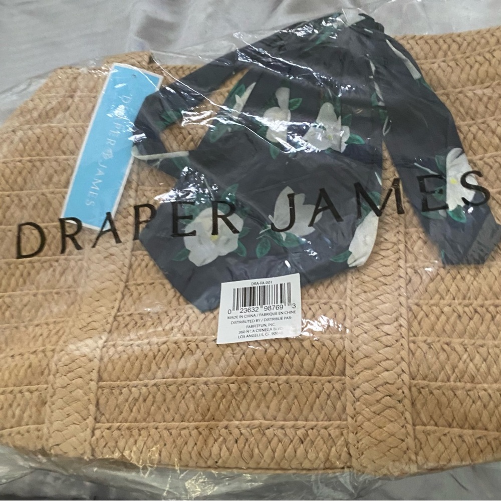 Draper James straw handbag